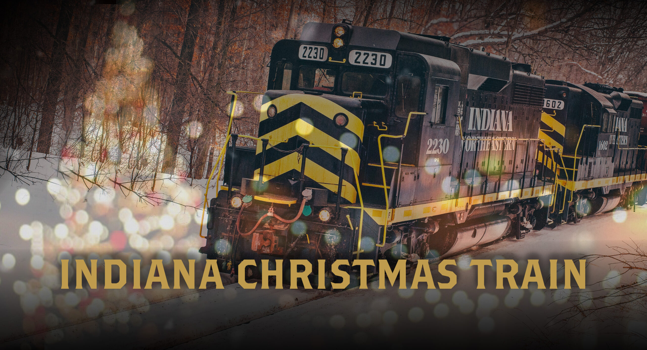 Indiana Christmas Train Departing Pleasant Lake, Indiana Indiana